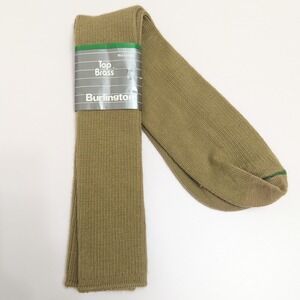 Burlington Top Brass Vintage Mens Socks Size 10-13 Khaki Tan Brown USA Made NOS